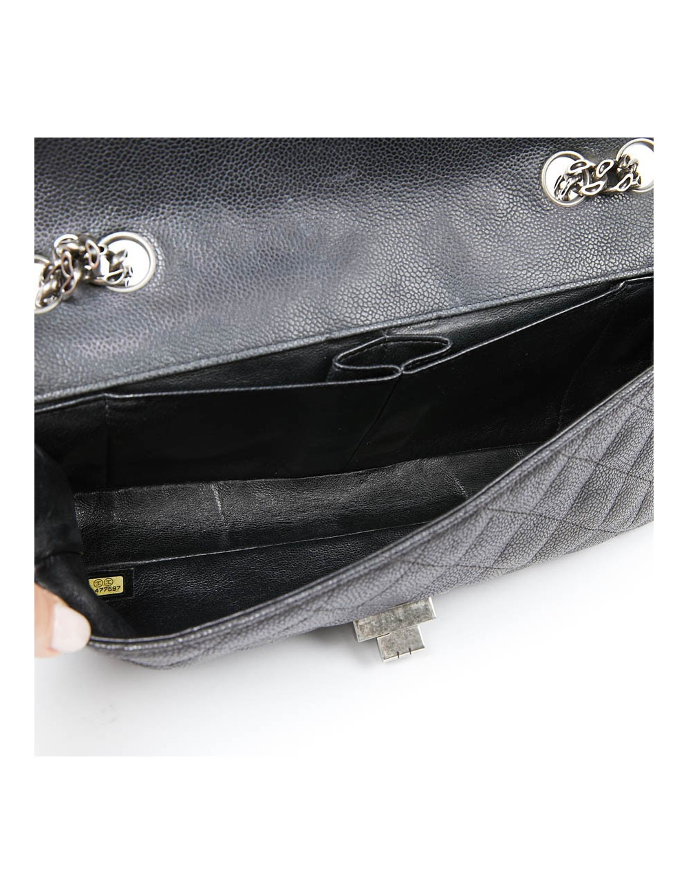 Sac baguette CHANEL cuir grainé