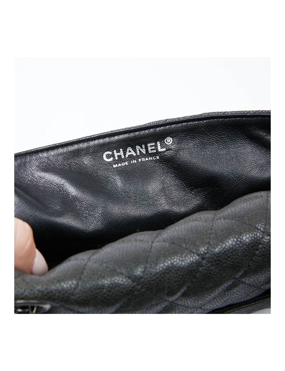 Sac baguette CHANEL cuir grainé