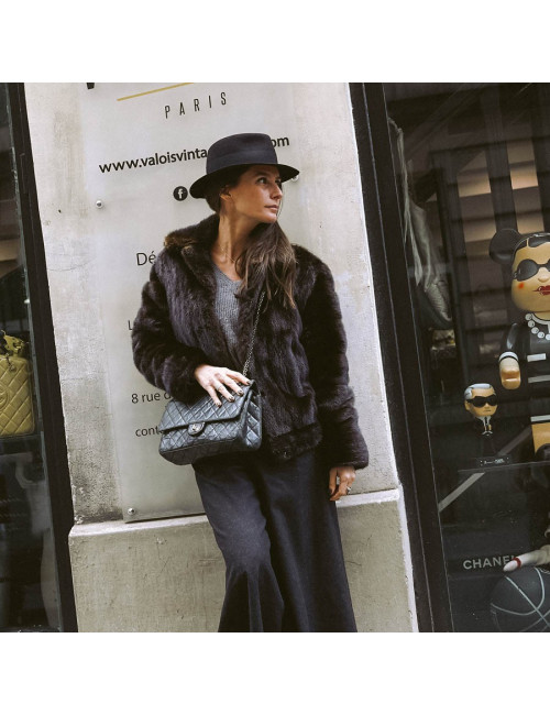 2.55 CHANEL gris  métallisé foncé