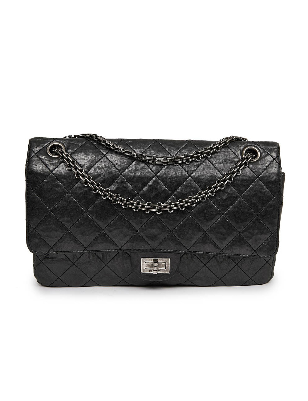 2.55 CHANEL gris  métallisé foncé