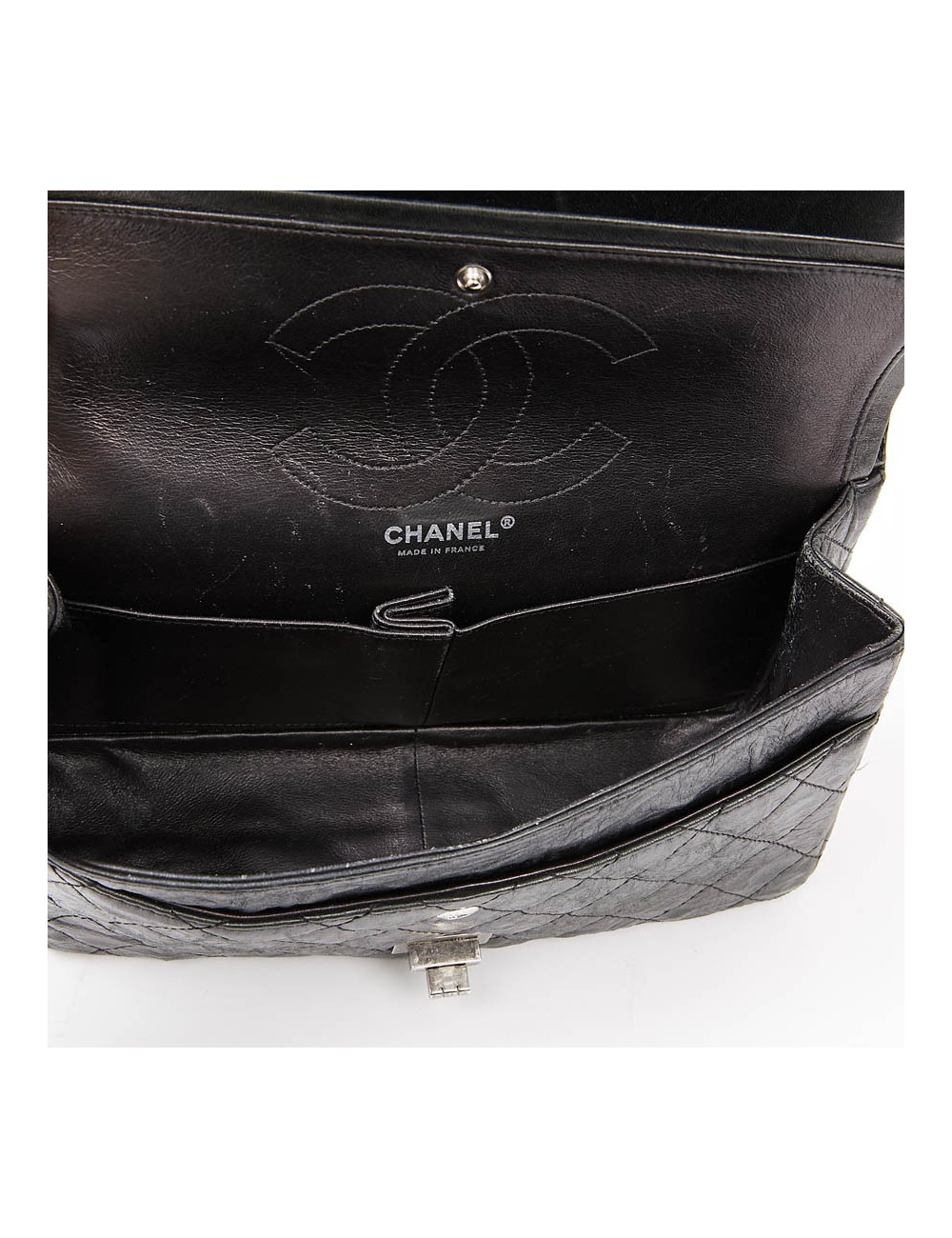 2.55 CHANEL gris  métallisé foncé