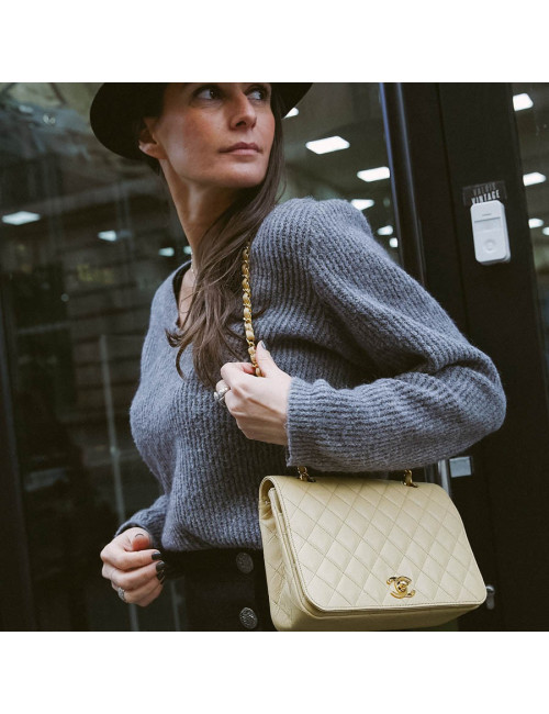 CHANEL Sac à main beige