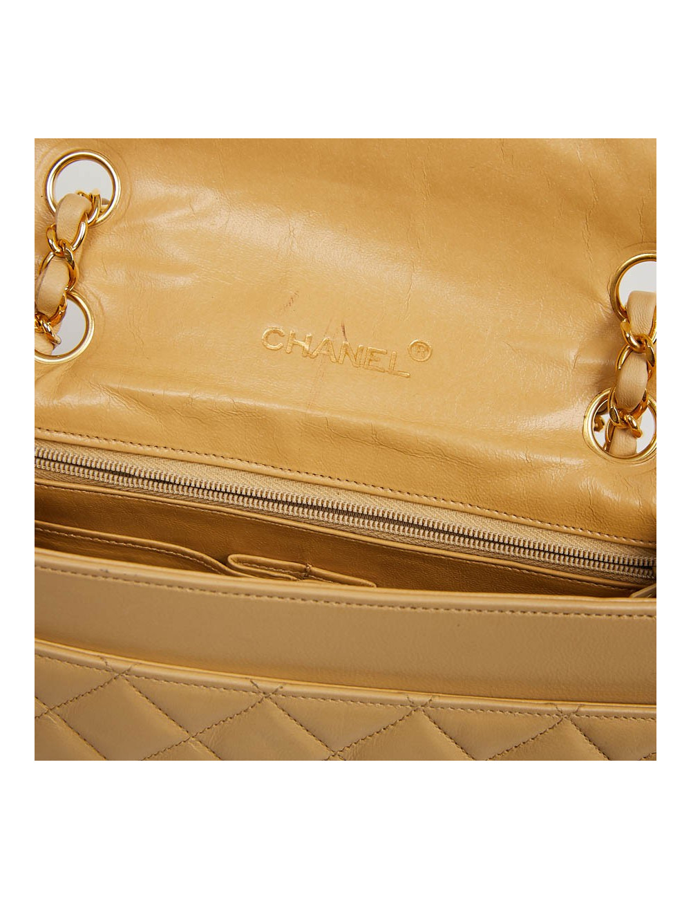 CHANEL Sac à main beige