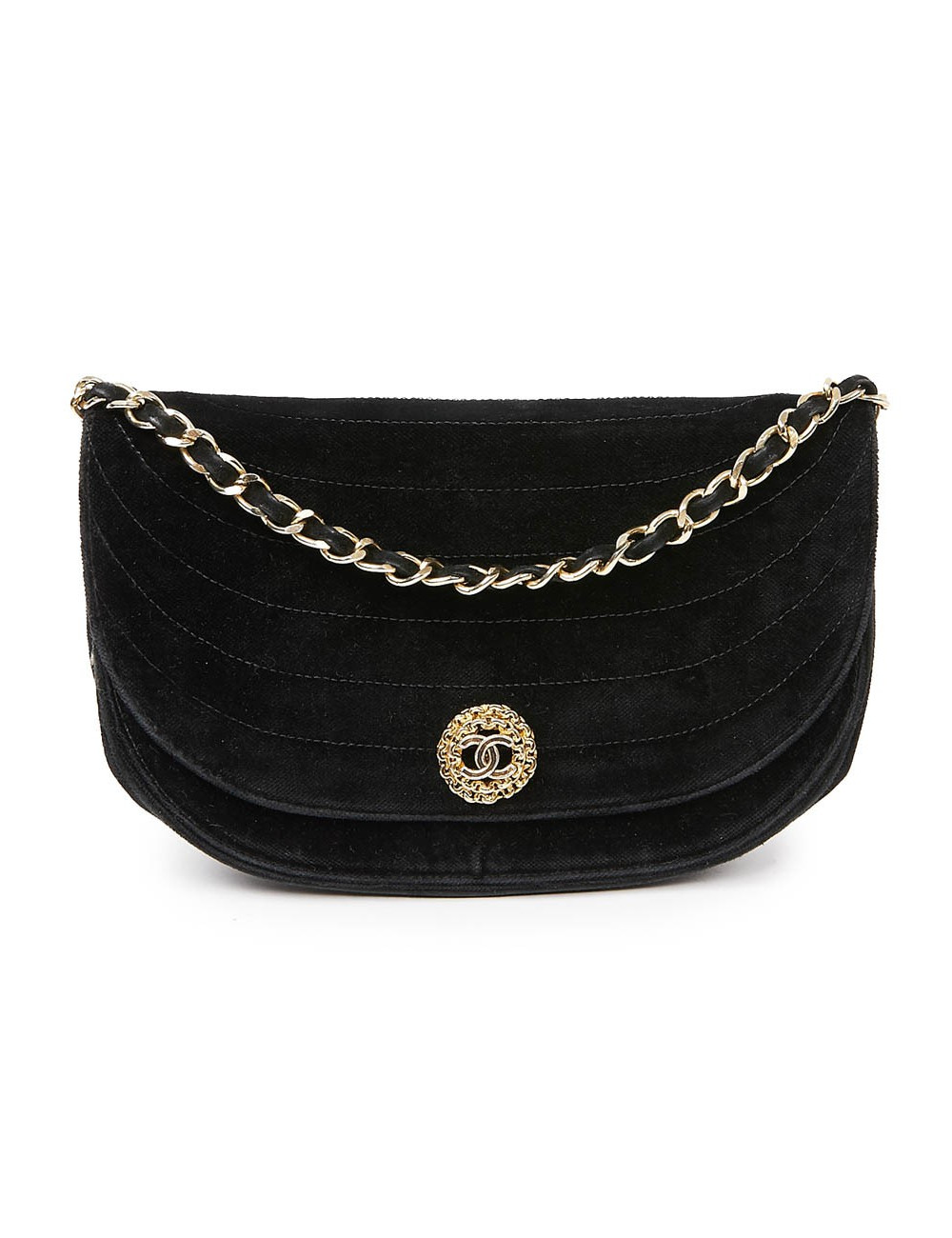 Sac du soir CHANEL velours noir