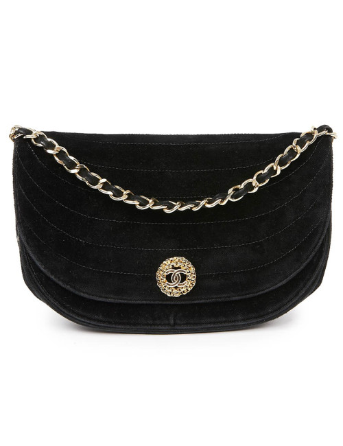 Sac du soir CHANEL velours noir