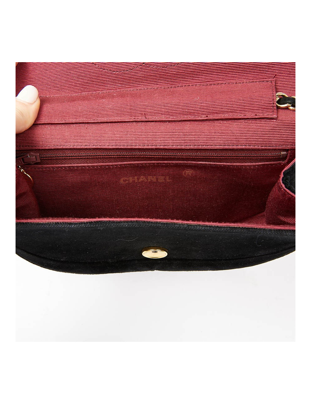 Sac du soir CHANEL velours noir