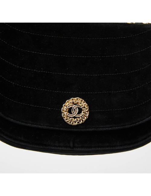 Sac du soir CHANEL velours noir