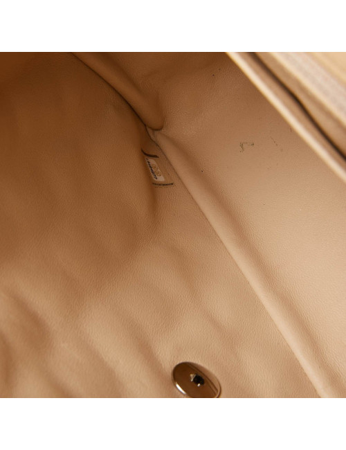  Sac à rabat CHANEL cuir d'agneau beige