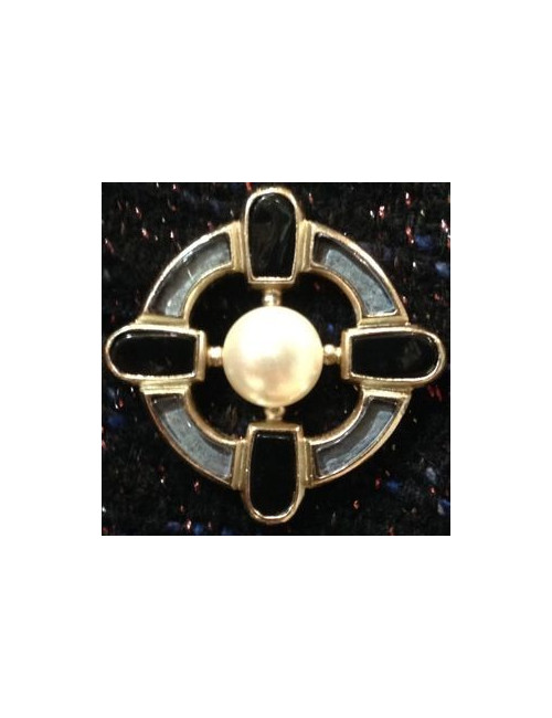 Veste-robe CHANEL en tweed noir et rouge irisé avec ceinture