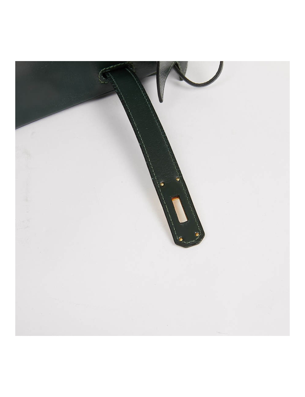 HERMES Kelly 35 cuir box vert