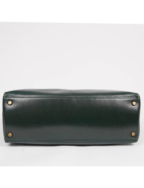 HERMES Kelly 35 cuir box vert
