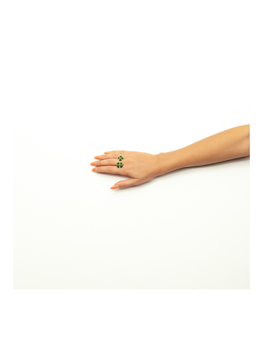 Bague fleur verte MARGUERITE DE VALOIS