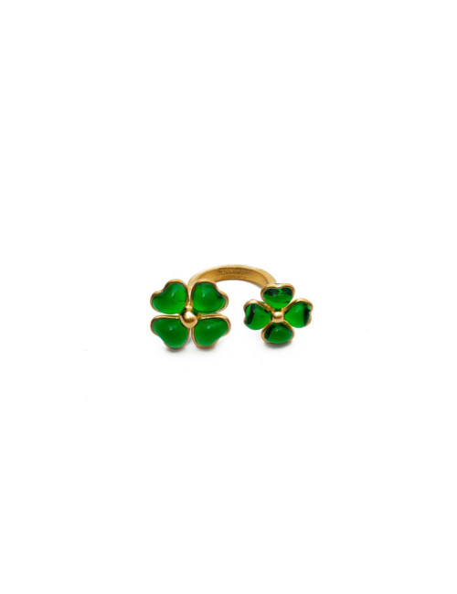 MARGUERITE DE VALOIS green flower ring
