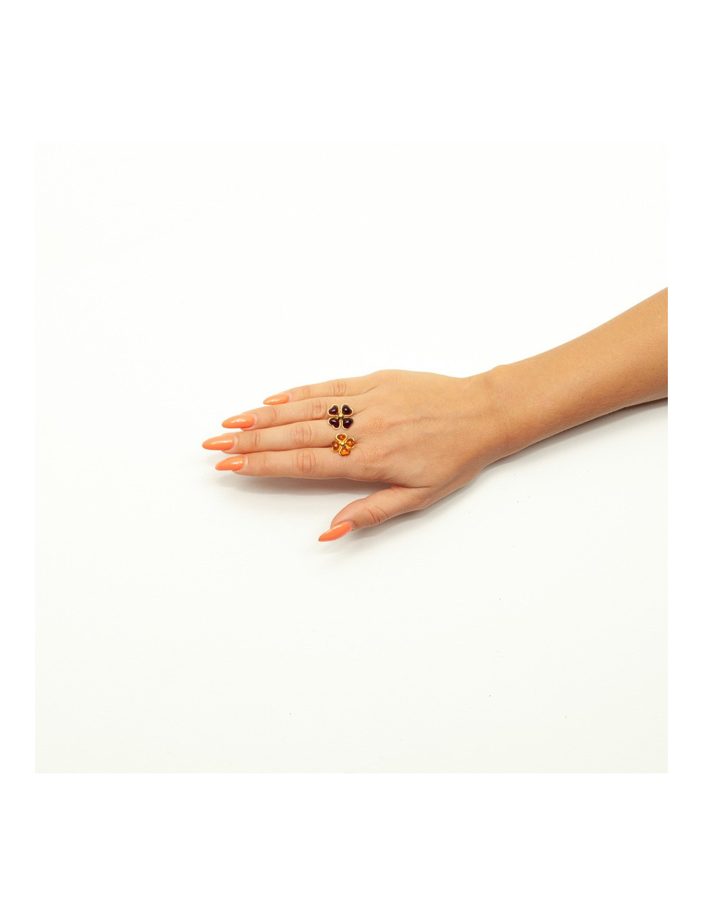 Bague fleur ambre MARGUERITE DE VALOIS