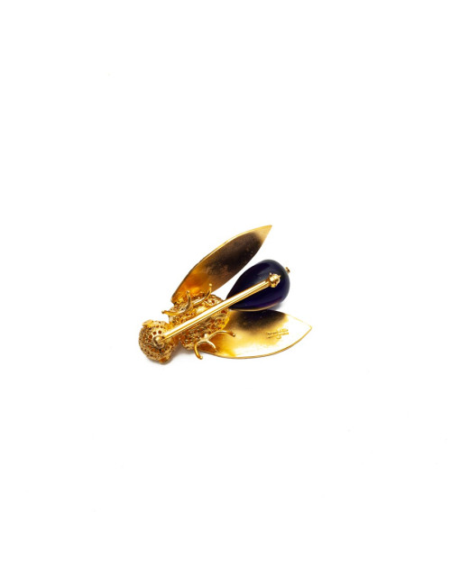 Broche Abeille bleue MARGUERITE DE VALOIS