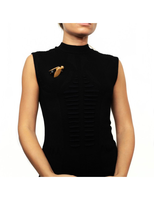Broche Abeille noire MARGUERITE DE VALOIS