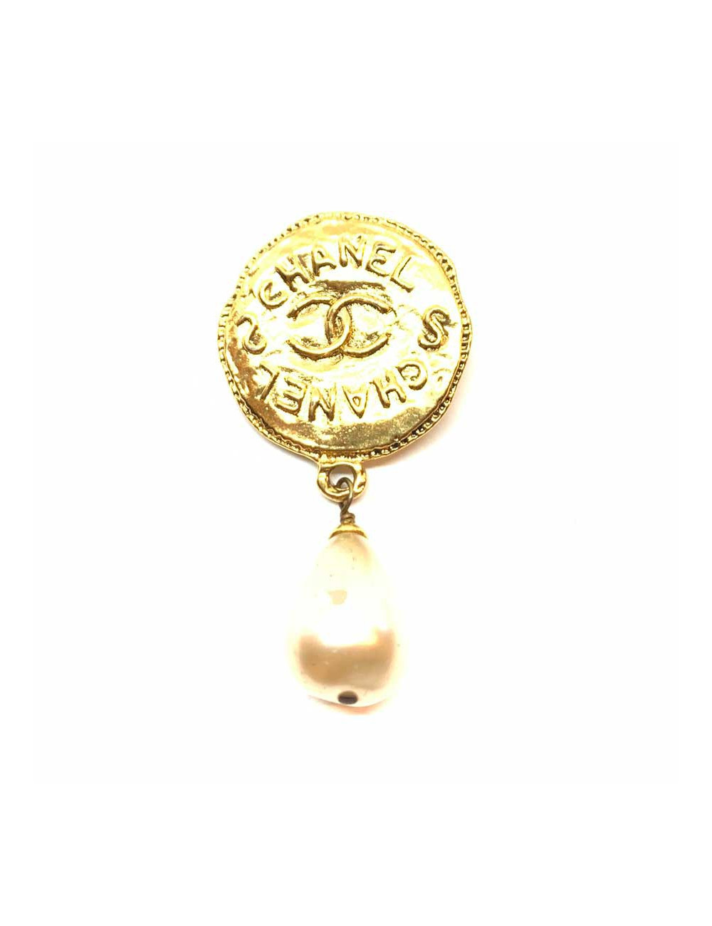 Broche CHANEL vintage perle