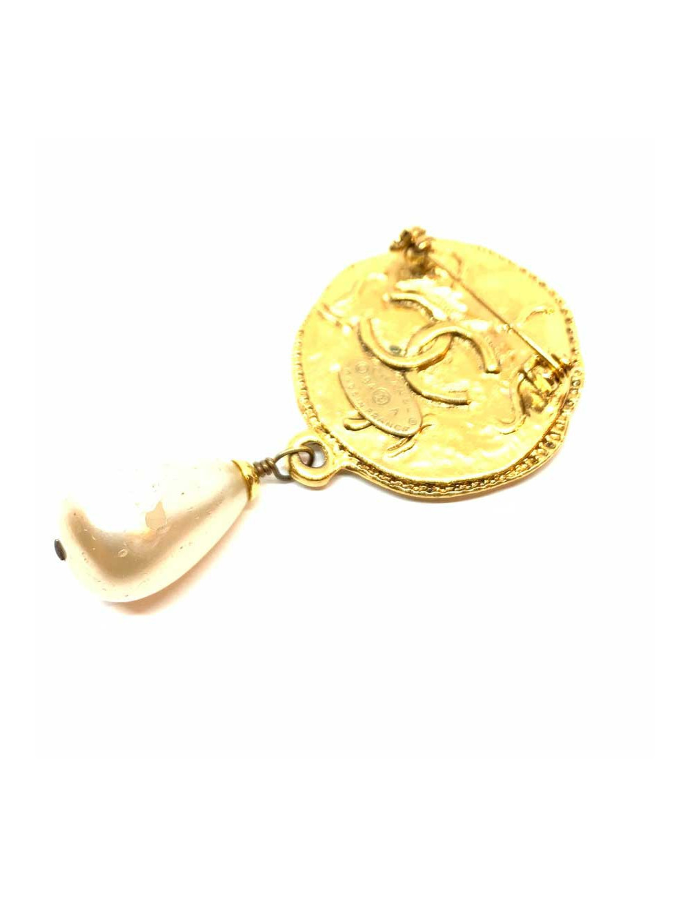 Broche CHANEL vintage perle