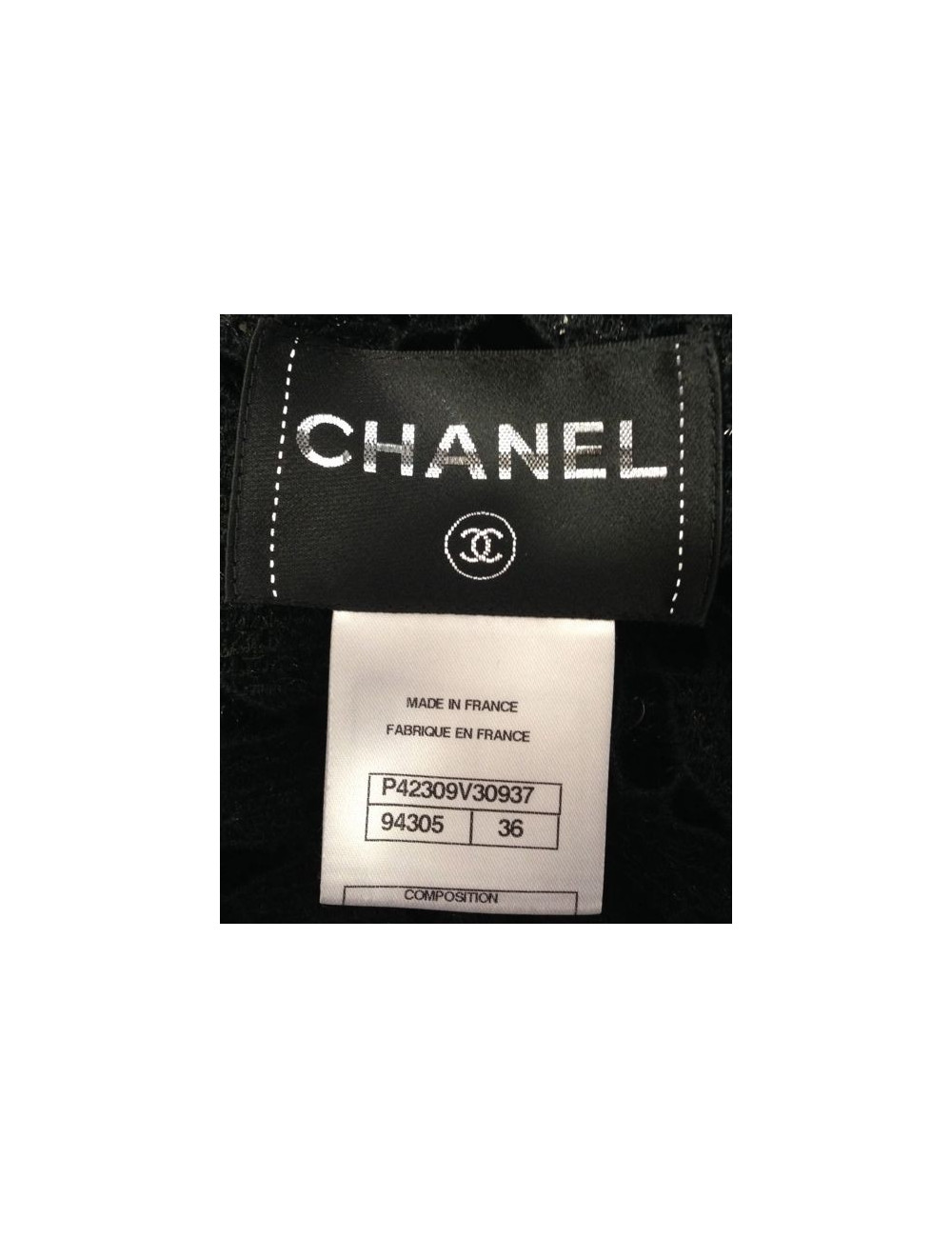 Gilet CHANEL en dentelle à sequins T 36