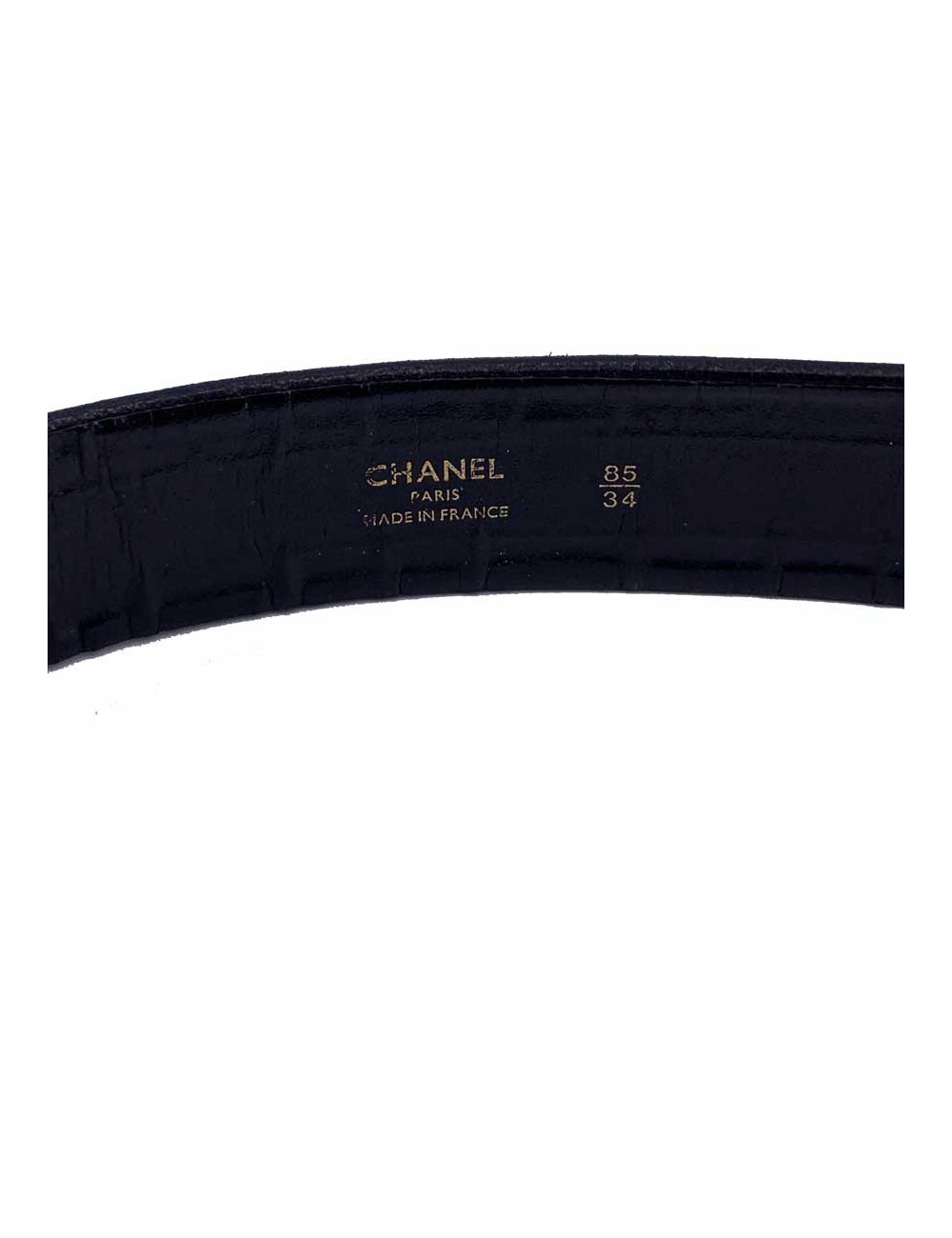 Ceinture vintage logo CHANEL noir