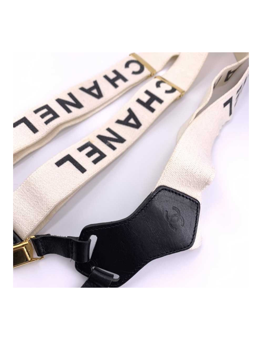 Bretelles CHANEL vintage blanches