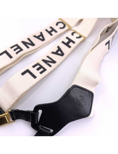 Bretelles CHANEL vintage blanches