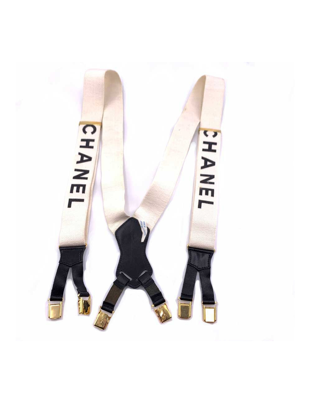 Bretelles CHANEL vintage blanches