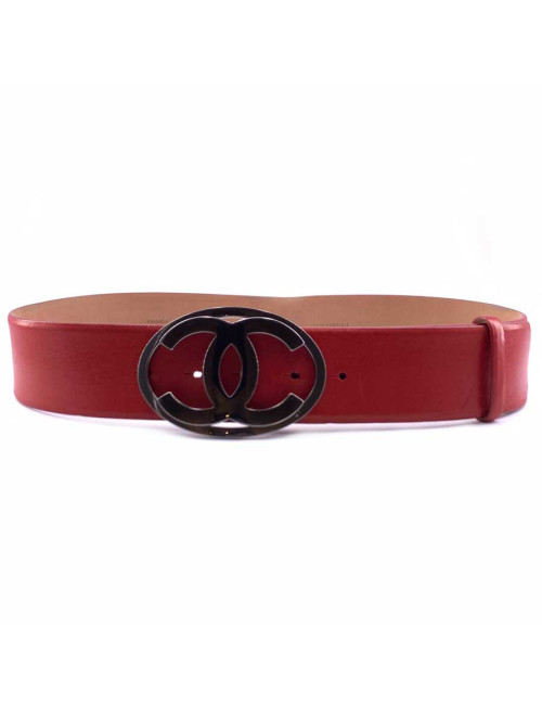 Ceinture cuir rouge CHANEL