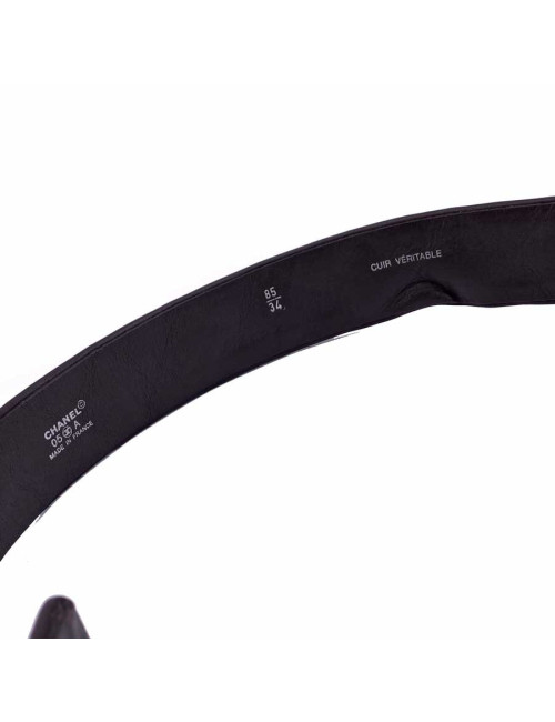 Ceinture cuir marron T85 CHANEL