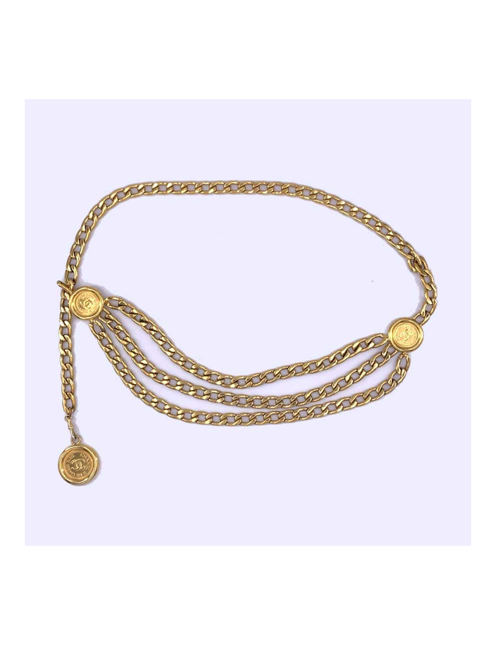 Ceintue vintage CHANEL dorée 3 rangs