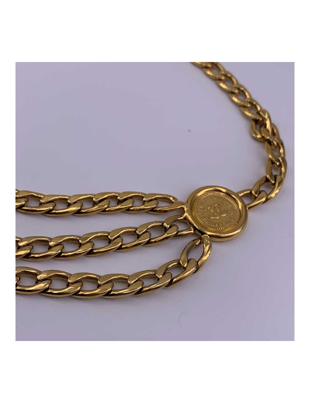 Ceintue vintage CHANEL dorée 3 rangs