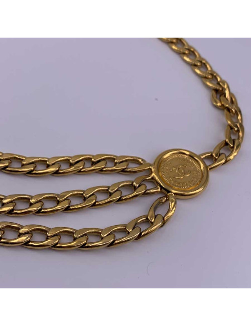 Ceintue vintage CHANEL dorée 3 rangs