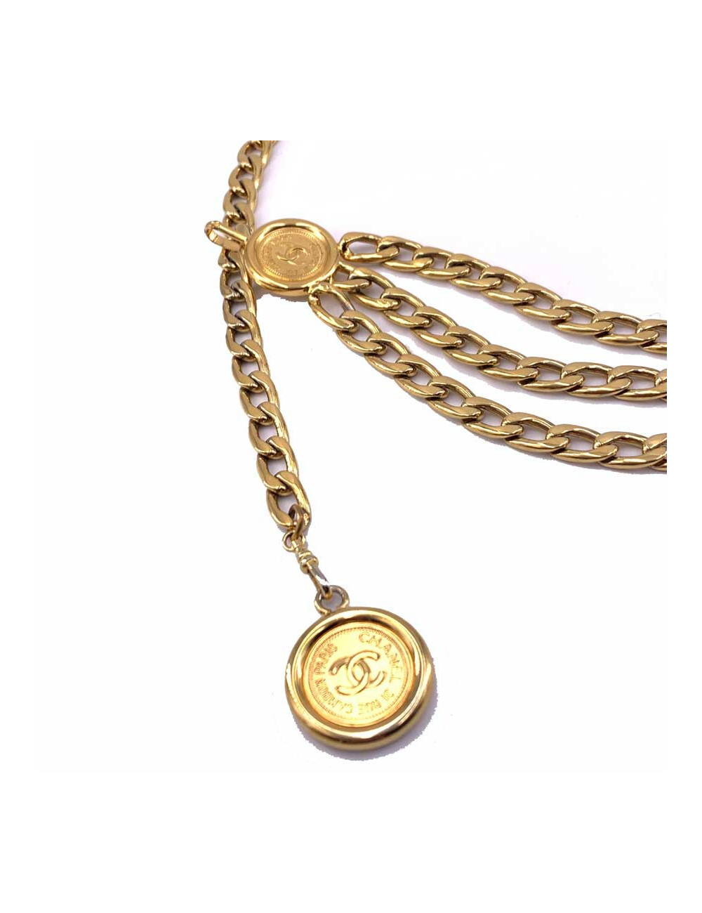 Ceintue vintage CHANEL dorée 3 rangs
