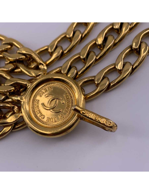 Ceintue vintage CHANEL dorée 3 rangs
