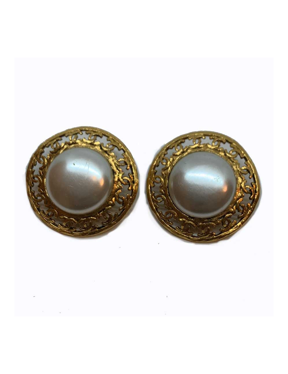 BO CHANEL vintage perle et or