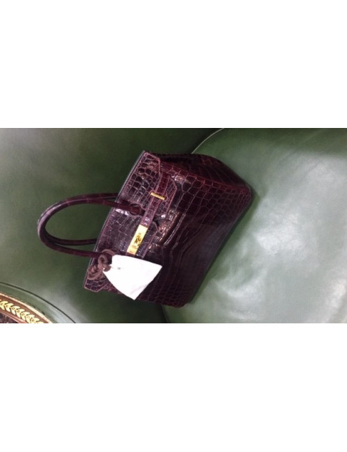 Birkin 30 HERMES bordeaux foncé