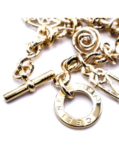 Bracelet CELINE doré charms vintage