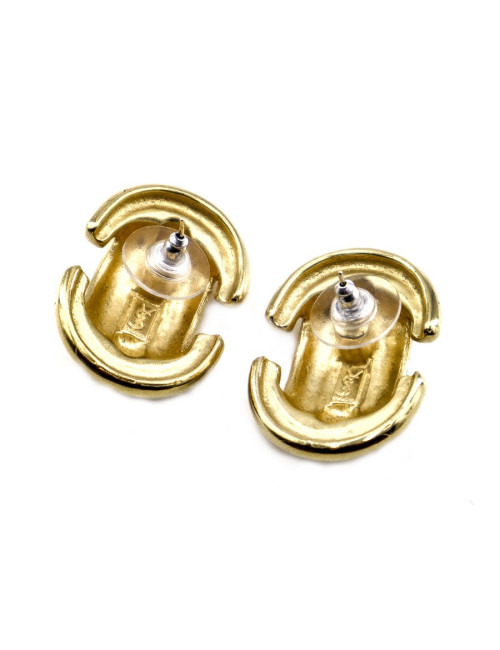 Boucles d'oreille clous YSL SAINT LAURENT Vintage