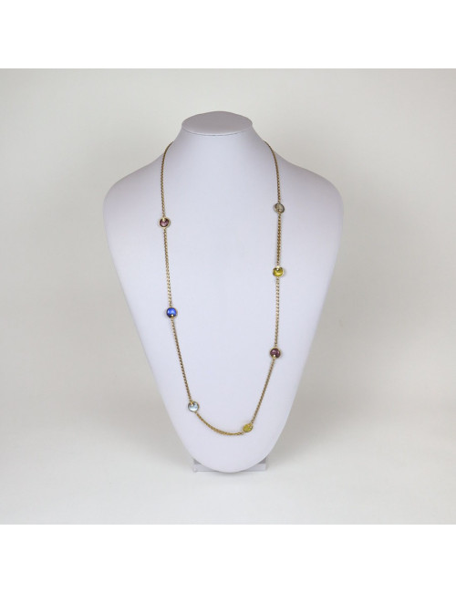 Marguerite de VALOIS Sautoir pâte de verre multicolore