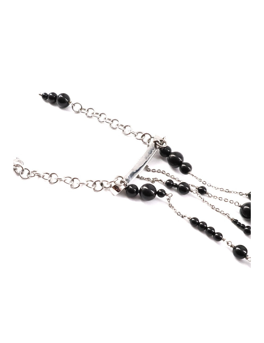 Plastron DIOR perles noires