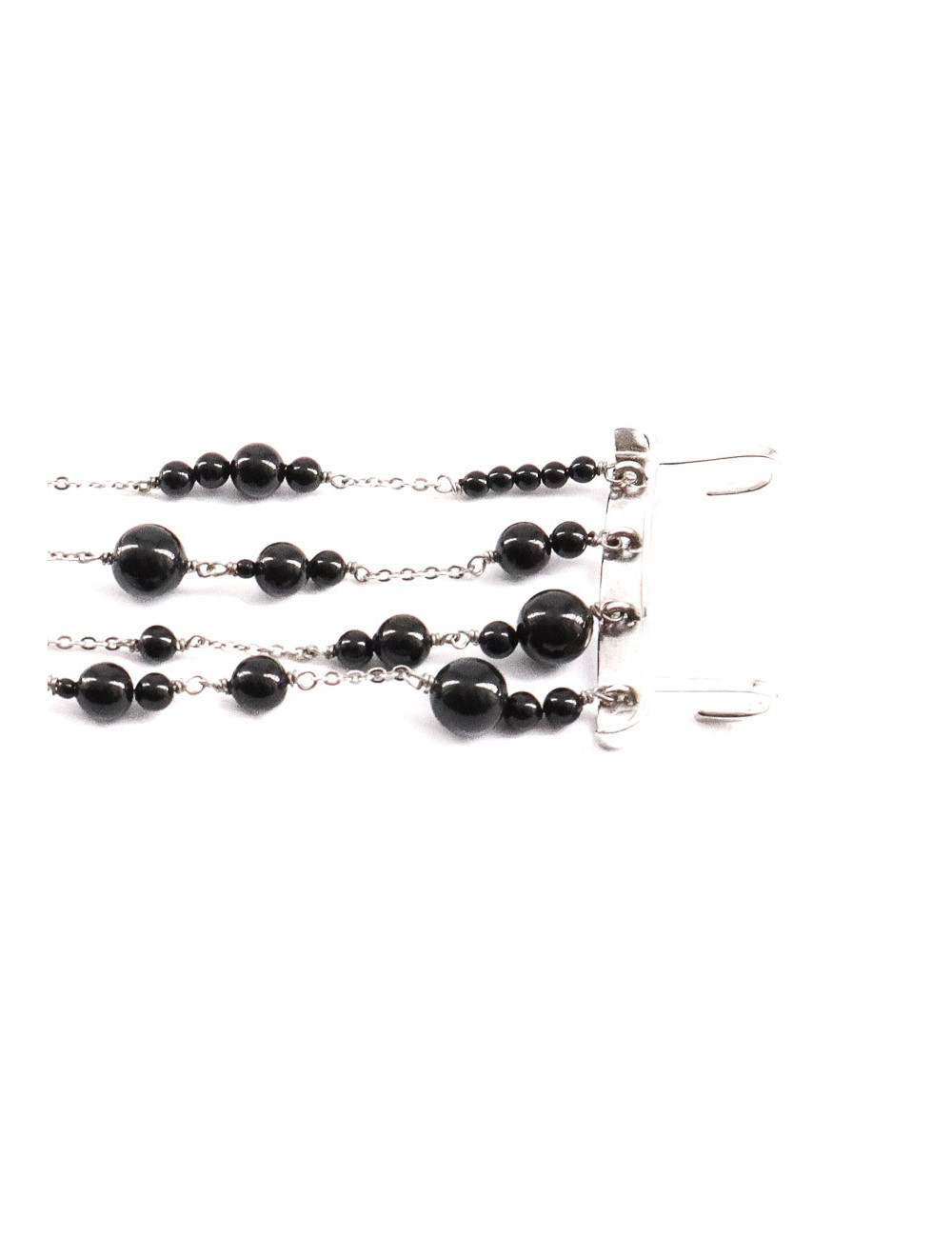 Plastron DIOR perles noires