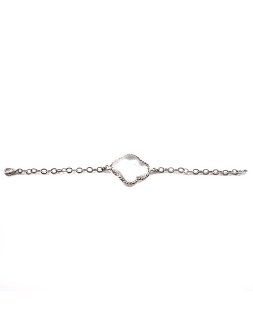 MARGUERITE DE VALOIS Bracelet vintage pâte de verre transparente