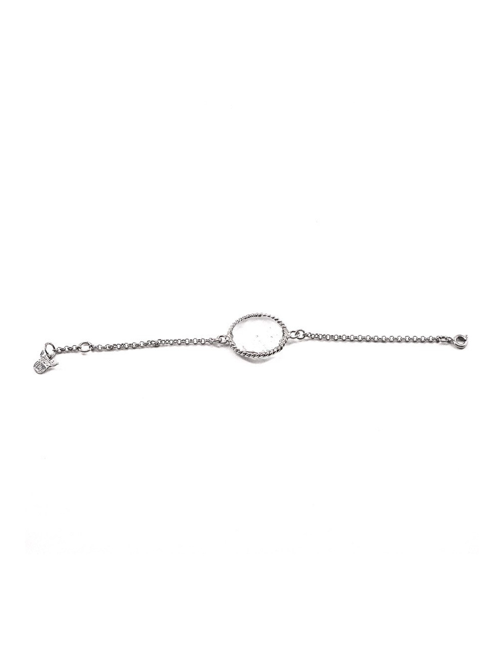 MARGUERITE DE VALOIS Bracelet pâte de verre transparente 