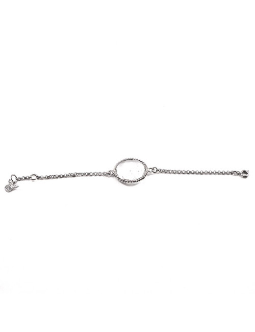 MARGUERITE DE VALOIS Bracelet pâte de verre transparente 