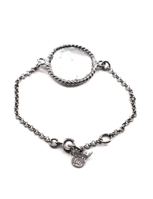 MARGUERITE DE VALOIS Bracelet pâte de verre transparente 