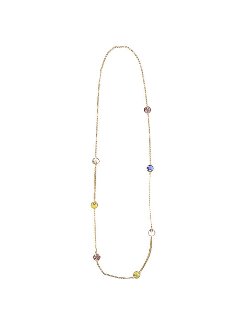 Marguerite de VALOIS Sautoir pâte de verre multicolore