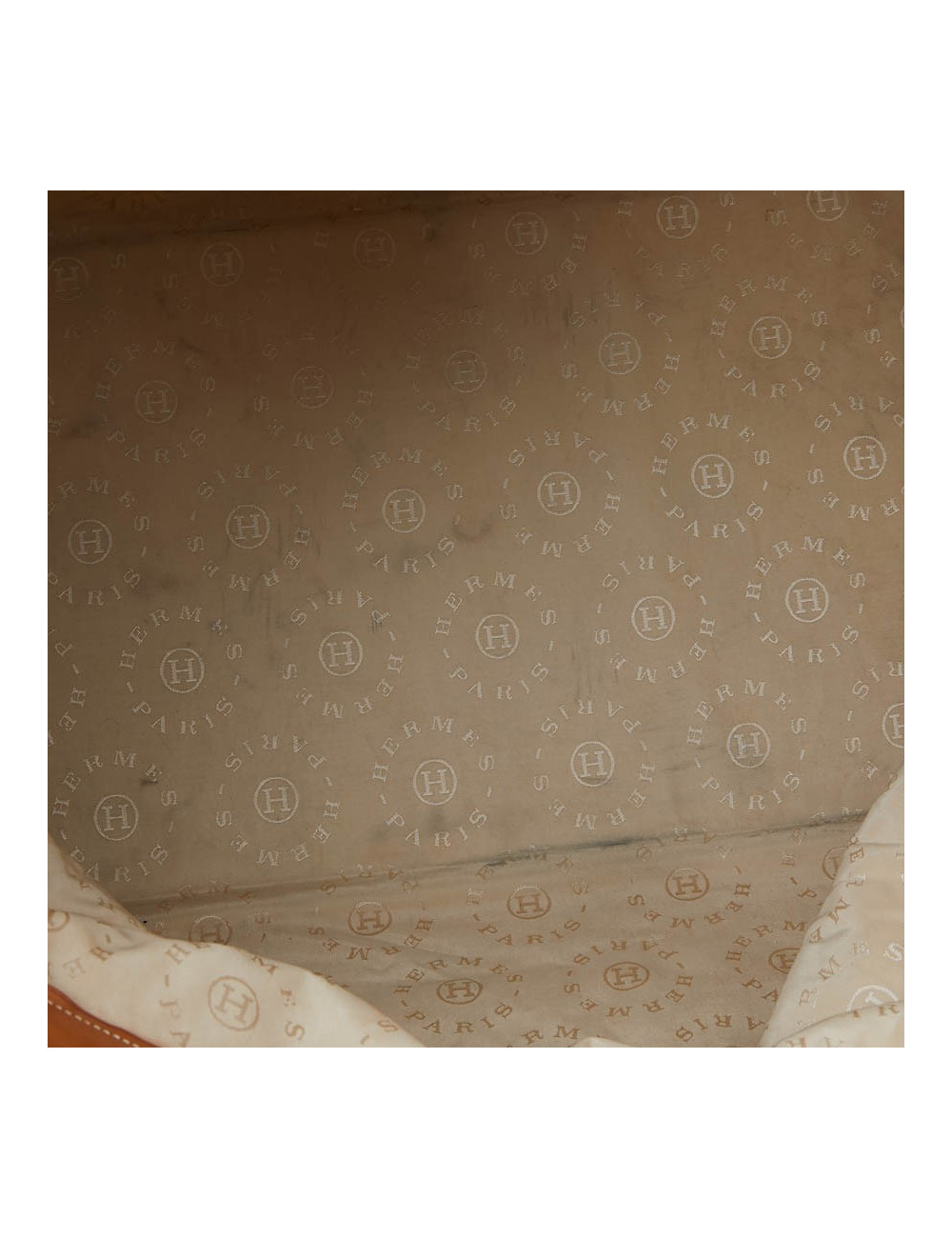 Haut à courroies HERMES toile et cuir