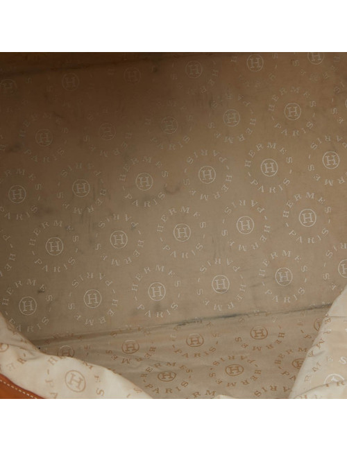 Haut à courroies HERMES toile et cuir