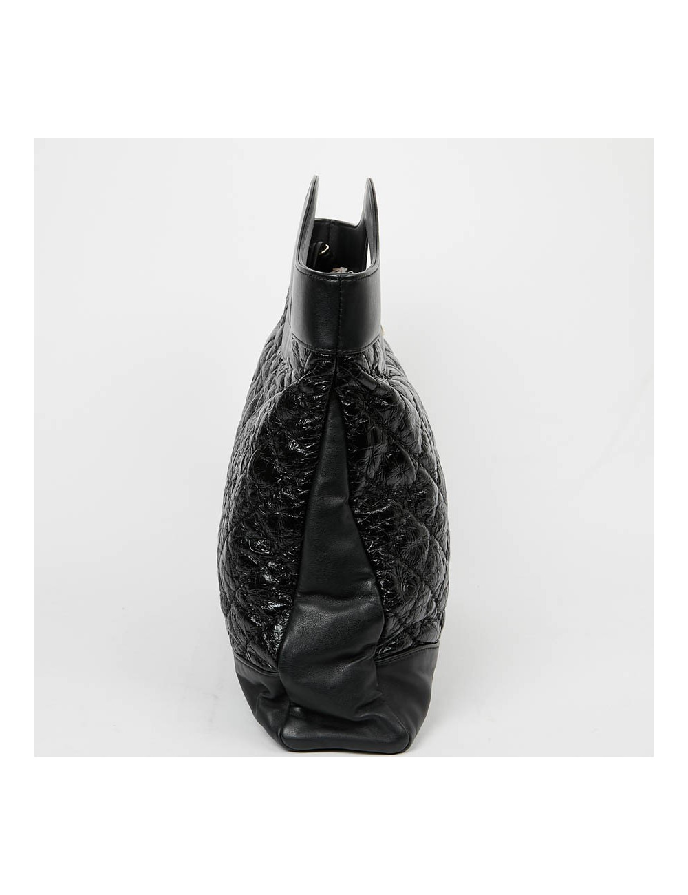 Grand cabas CHANEL 31 cuir froissé noir