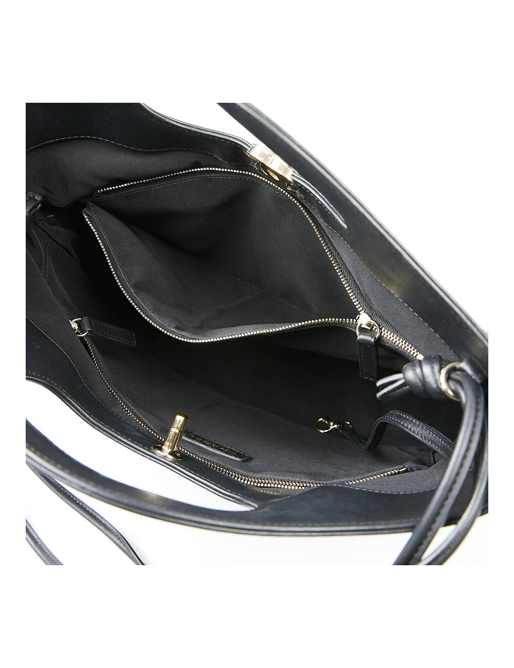 Grand cabas CHANEL 31 cuir froissé noir